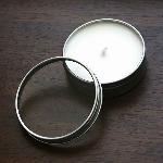 100% Soy Candle 2.5oz Tin with clear lid